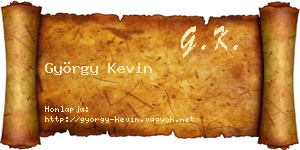 György Kevin névjegykártya