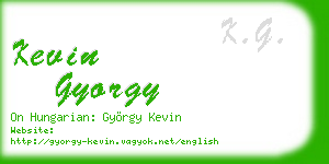 kevin gyorgy business card